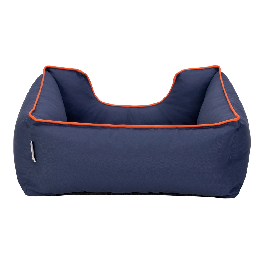 Pet Comfort Alpha  Kedi ve Köpek Yatağı Lacivert w Turuncu Biye S 60x50cm - 3