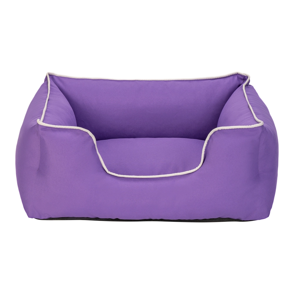 Pet Comfort Alpha  Kedi ve Köpek Yatağı Mor w Beyaz Biye S 60x50cm - 1