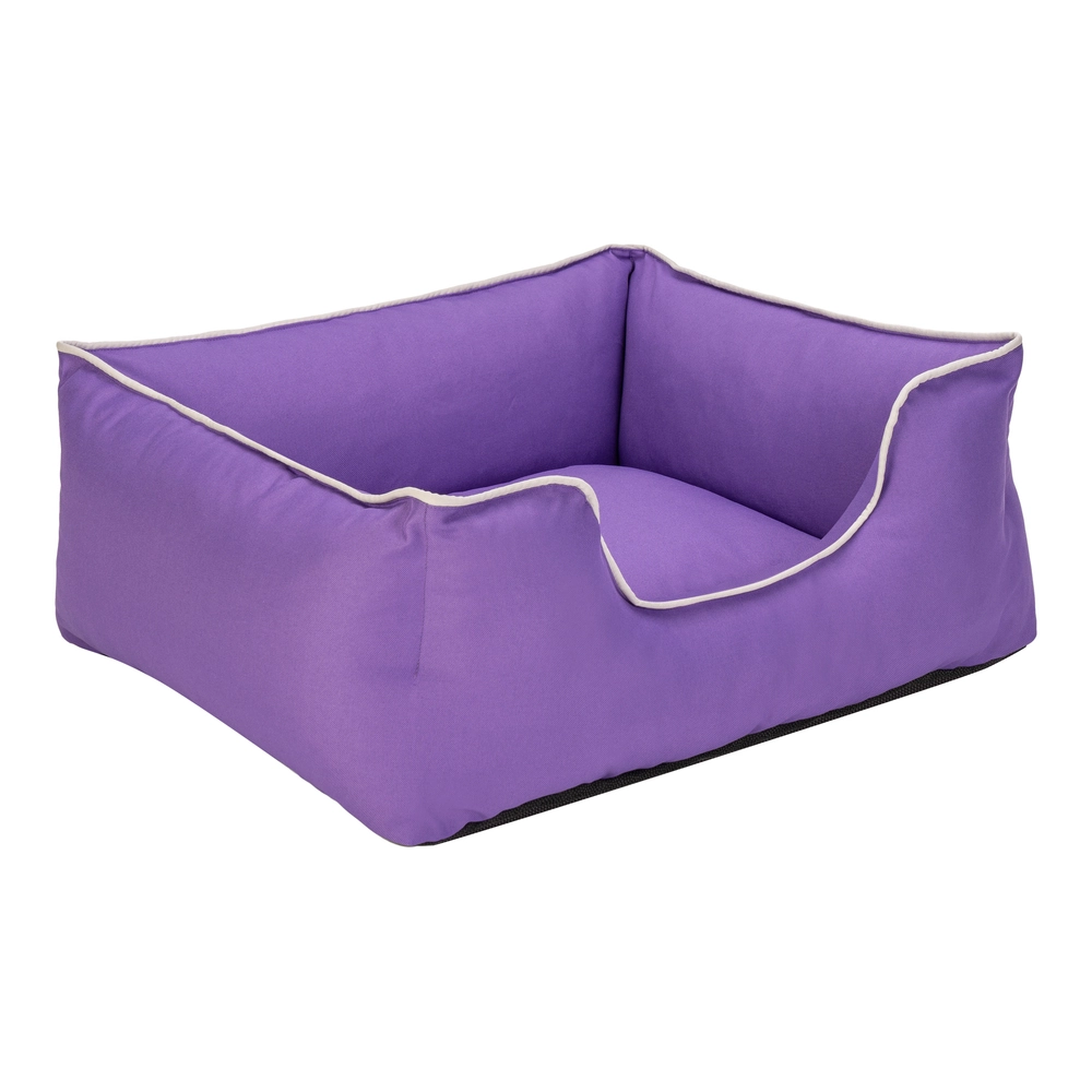 Pet Comfort Alpha  Kedi ve Köpek Yatağı Mor w Beyaz Biye S 60x50cm - 2