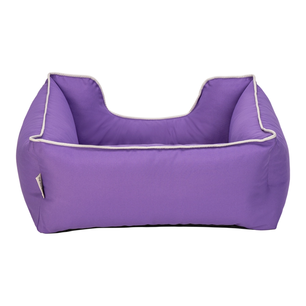 Pet Comfort Alpha  Kedi ve Köpek Yatağı Mor w Beyaz Biye S 60x50cm - 3