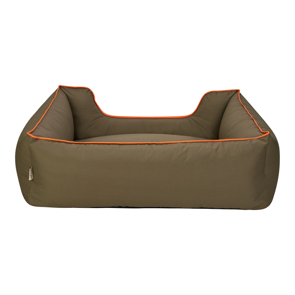 Pet Comfort Alpha  Köpek Yatağı Haki w Turuncu Biye L 105x85cm - 3