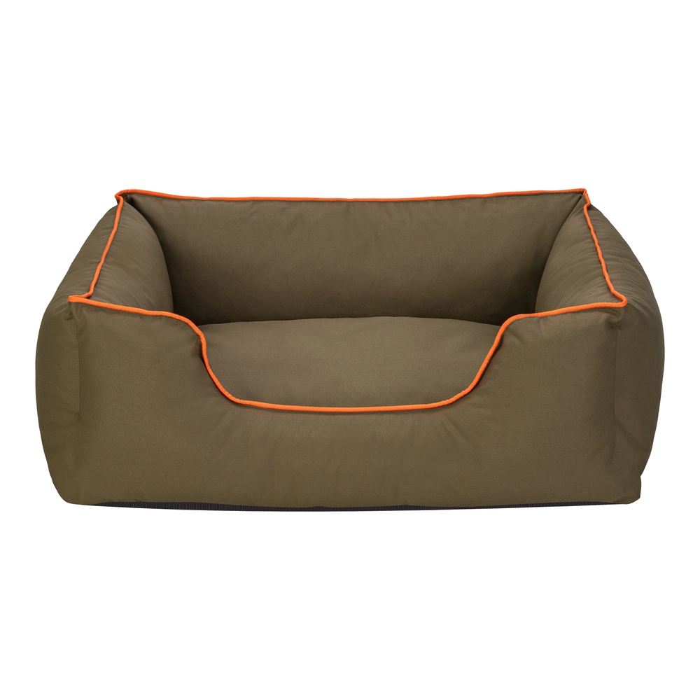 Pet Comfort Alpha  Köpek Yatağı Haki w Turuncu Biye M 80x65cm - 1
