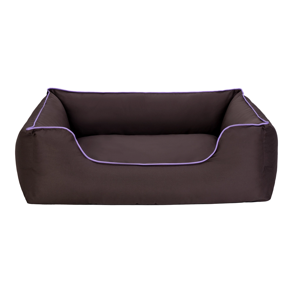 Pet Comfort Alpha  Köpek Yatağı Kahverengi w Mor Biye L 105x85cm - 1
