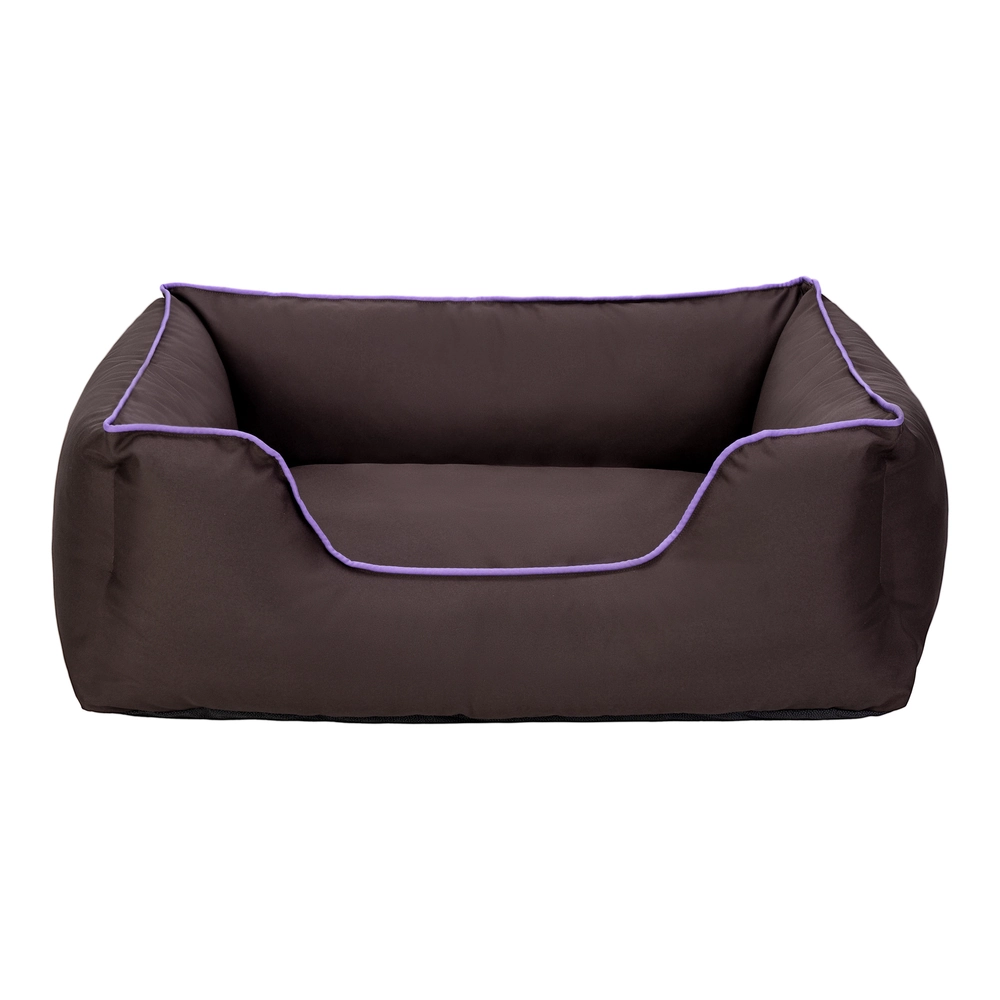 Pet Comfort Alpha  Köpek Yatağı Kahverengi w Mor Biye M 80x65cm - 1