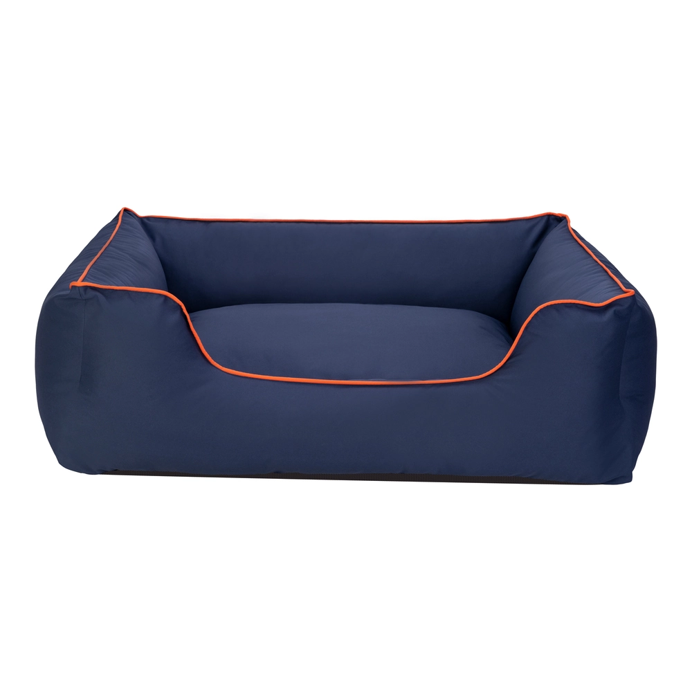 Pet Comfort Alpha  Köpek Yatağı Lacivert w Turuncu Biye L 105x85cm - 1