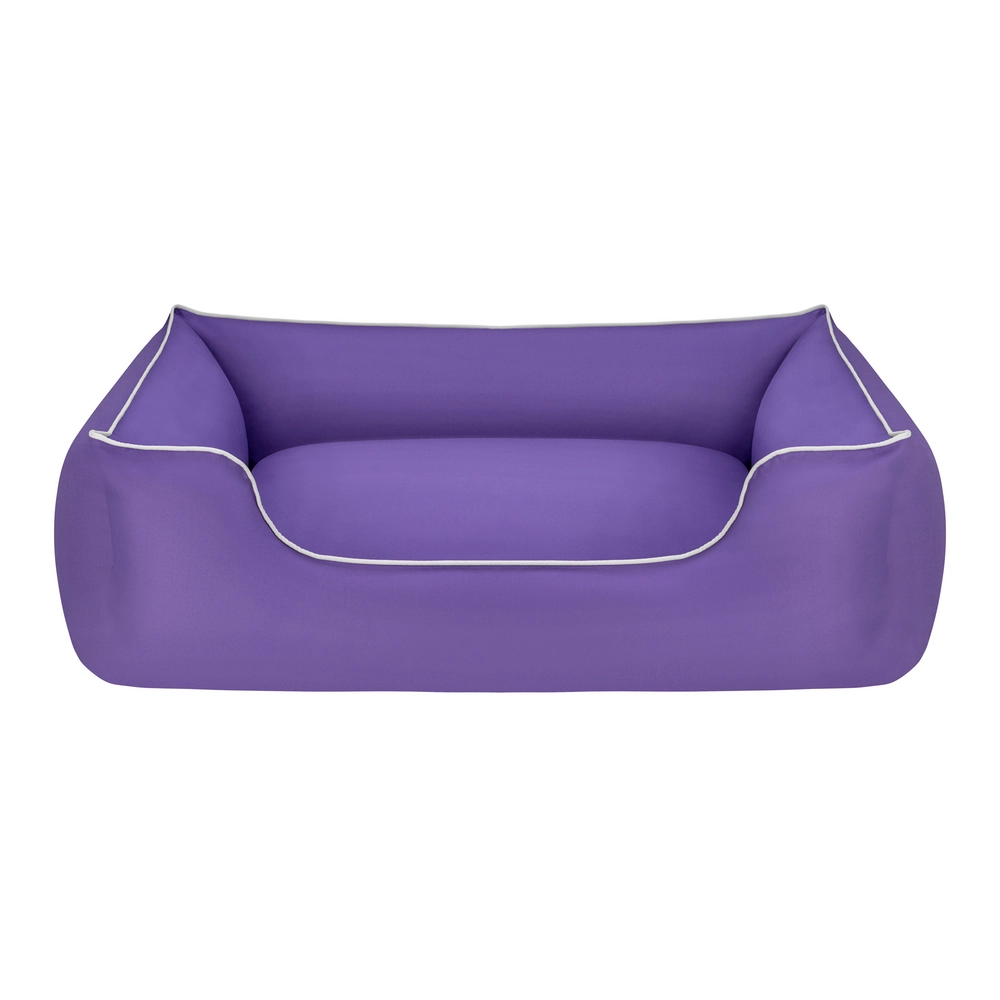 Pet Comfort Alpha  Köpek Yatağı Mor w Beyaz Biye L 105x85cm - 2