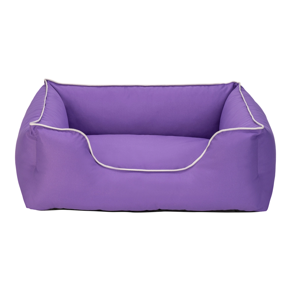 Pet Comfort Alpha  Köpek Yatağı Mor w Beyaz Biye M 80x65cm - 1