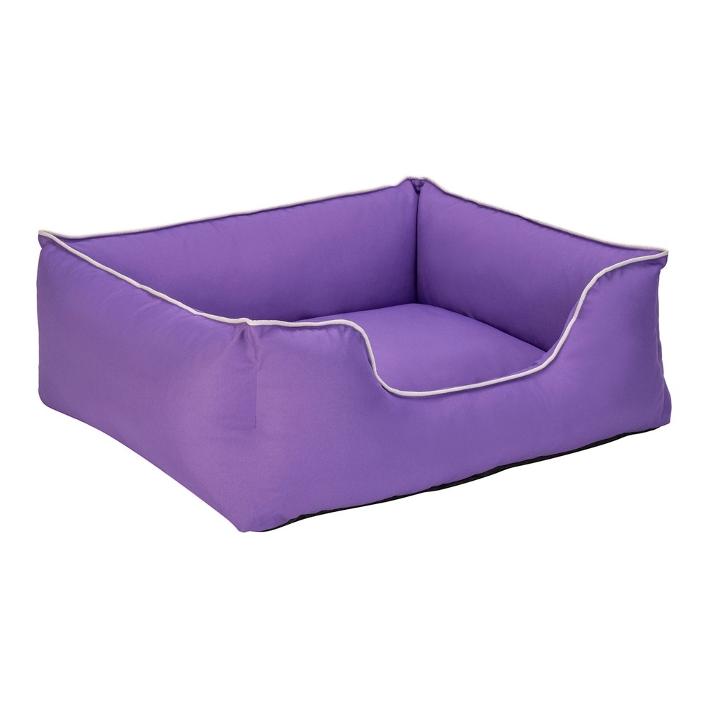 Pet Comfort Alpha  Köpek Yatağı Mor w Beyaz Biye M 80x65cm - 2