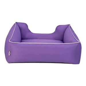 Pet Comfort Alpha  Köpek Yatağı Mor w Beyaz Biye M 80x65cm - 3