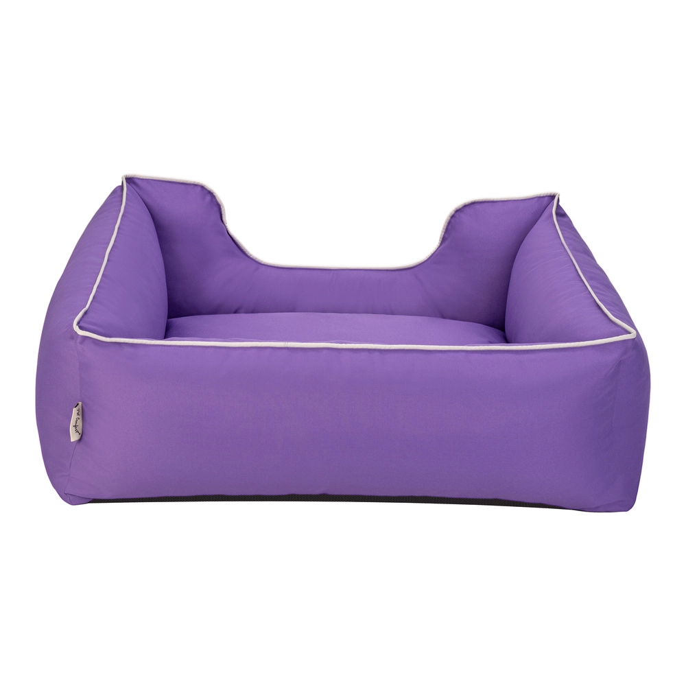 Pet Comfort Alpha  Köpek Yatağı Mor w Beyaz Biye M 80x65cm - 3