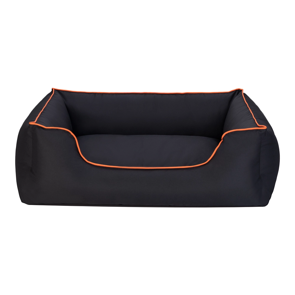 Pet Comfort Alpha  Köpek Yatağı Siyah w Turuncu Biye L 105x85cm - 1