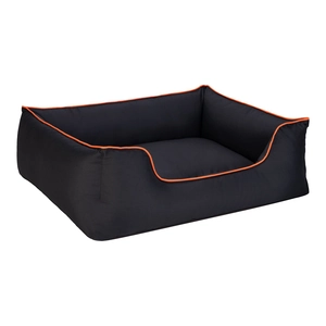 Pet Comfort Alpha  Köpek Yatağı Siyah w Turuncu Biye L 105x85cm - 2