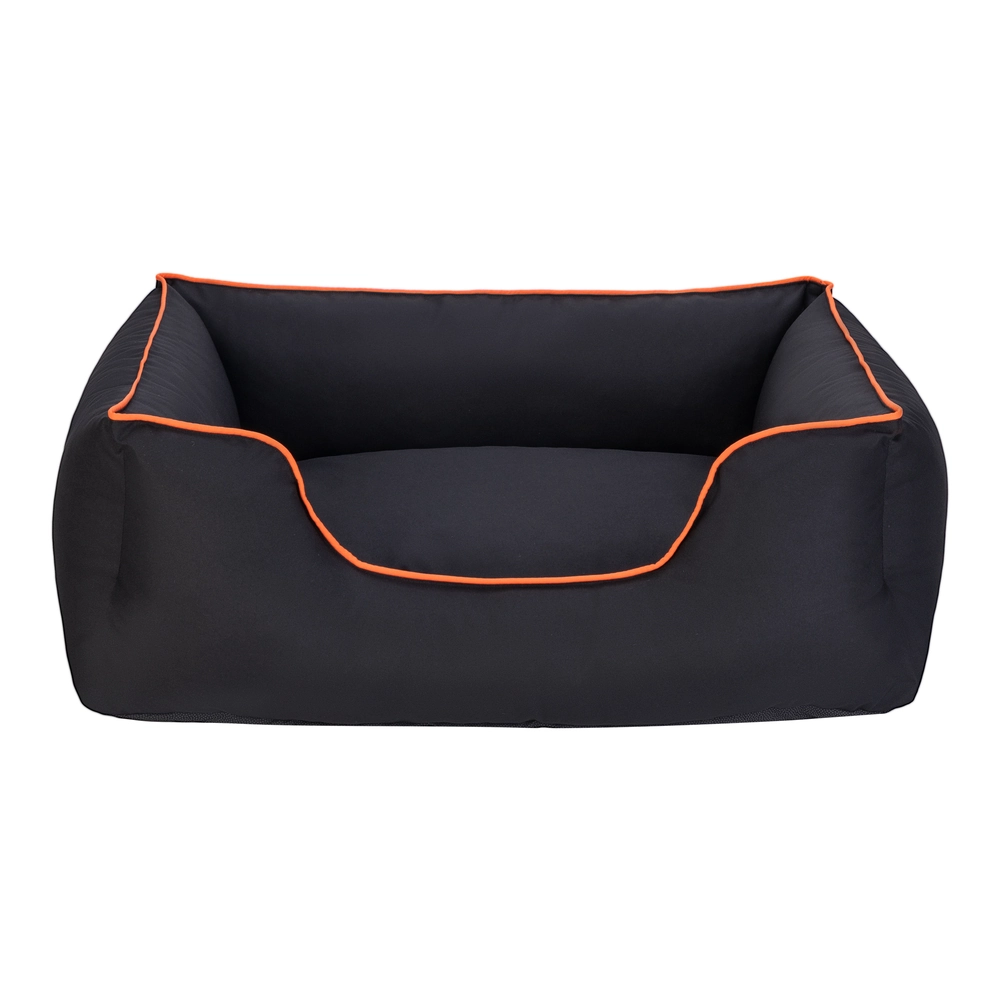 Pet Comfort Alpha  Köpek Yatağı Siyah w Turuncu Biye M 80x65cm - 1