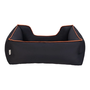 Pet Comfort Alpha  Köpek Yatağı Siyah w Turuncu Biye M 80x65cm - 3