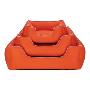 Pet Comfort Alpha  Köpek Yatağı Turuncu w Beyaz Biye L 105x85cm - 4