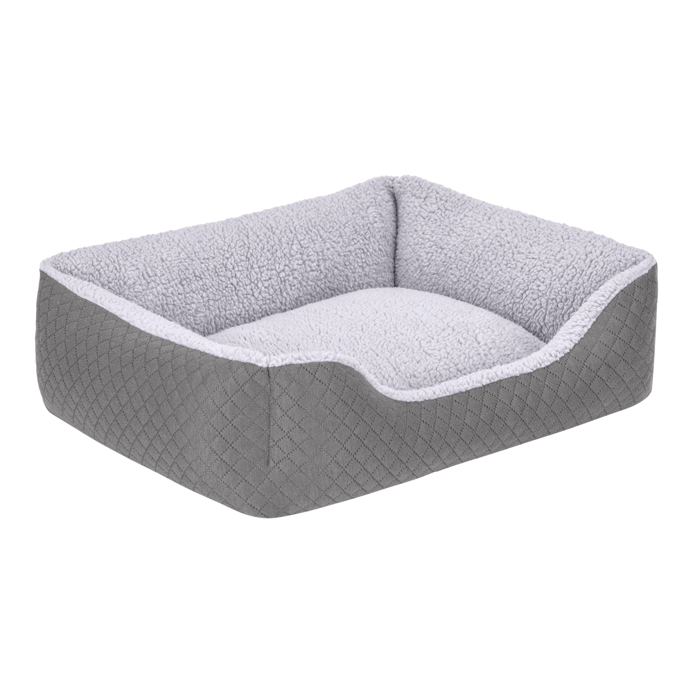 Pet Comfort Bravo Duo  Kedi ve Köpek Yatağı Gri/Gri Peluş S 55x45cm - 2