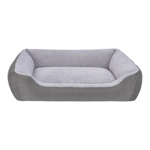 Pet Comfort Bravo Duo  Köpek Yatağı Gri/Gri Peluş L 90x70cm - 1
