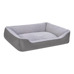 Pet Comfort Bravo Duo  Köpek Yatağı Gri/Gri Peluş L 90x70cm - 2
