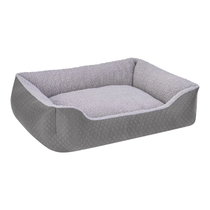 Pet Comfort Bravo Duo  Köpek Yatağı Gri/Gri Peluş M 75x60cm - 2