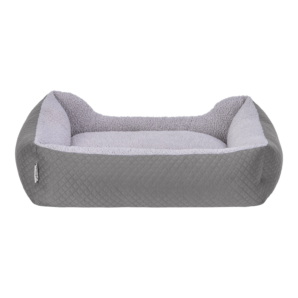 Pet Comfort Bravo Duo  Köpek Yatağı Gri/Gri Peluş M 75x60cm - 3