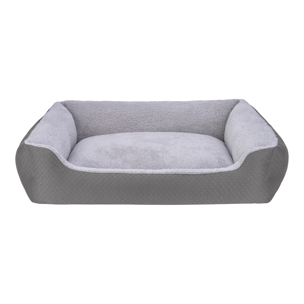 Pet Comfort Bravo Duo  Köpek Yatağı Gri/Gri Peluş XL 105x80cm - 1
