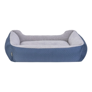 Pet Comfort Bravo Duo  Köpek Yatağı Mavi/Gri Peluş L 90x70cm - 3