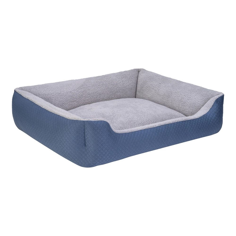 Pet Comfort Bravo Duo  Köpek Yatağı Mavi/Gri Peluş XL 105x80cm - 2