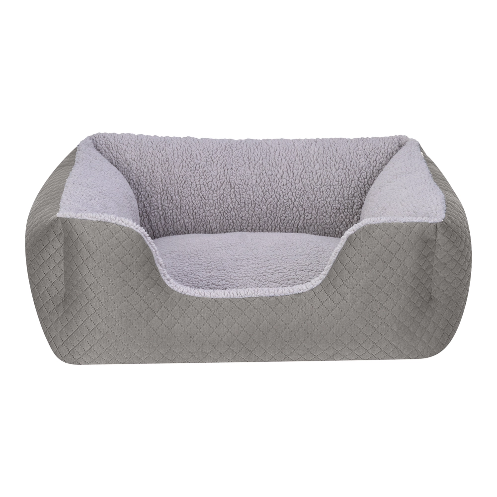 Pet Comfort Echo  Kedi ve Köpek Yatağı Gri/Gri Peluş S 60x50cm - 1