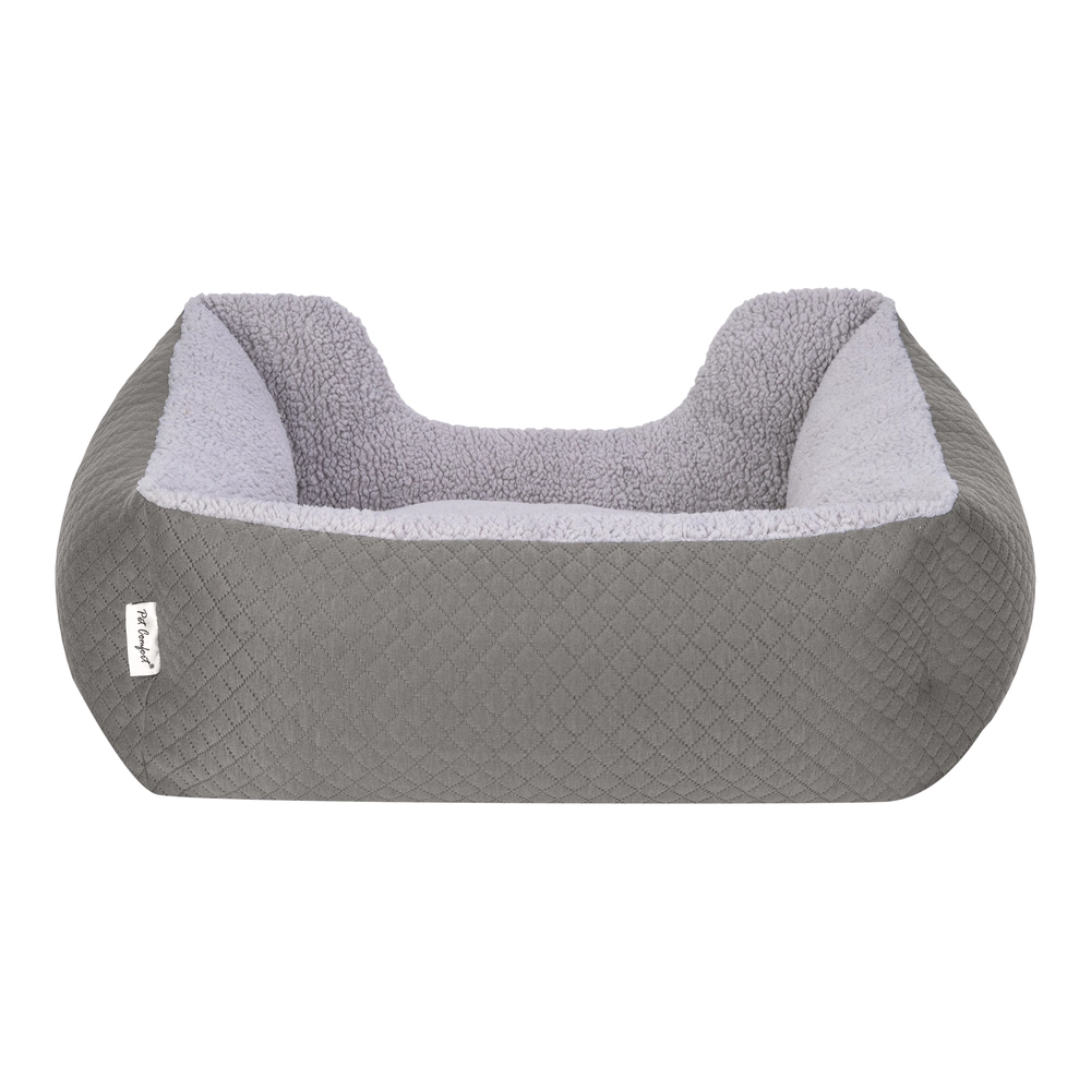 Pet Comfort Echo  Kedi ve Köpek Yatağı Gri/Gri Peluş S 60x50cm - 3