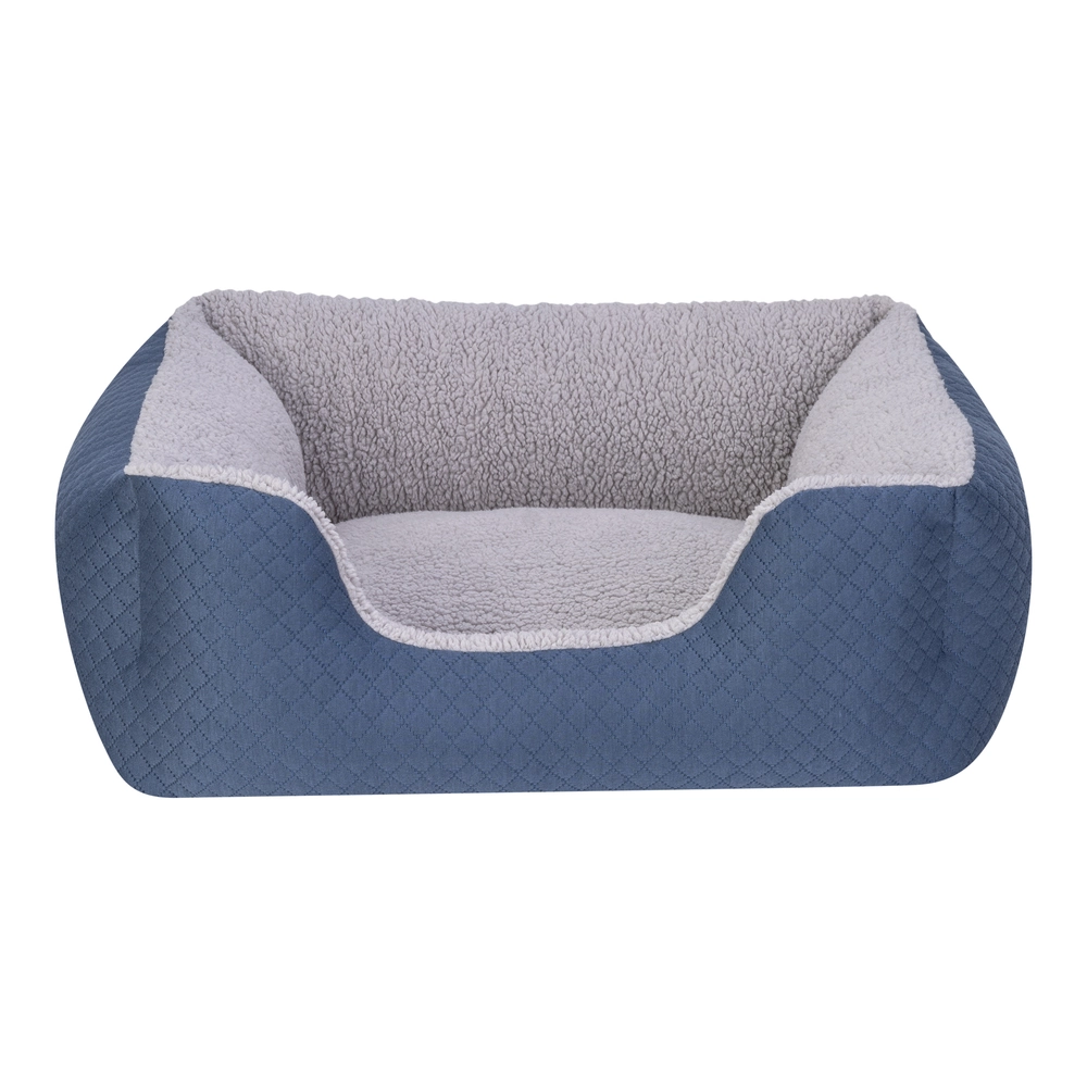 Pet Comfort Echo  Kedi ve Köpek Yatağı Mavi/Gri Peluş S 60x50cm - 1