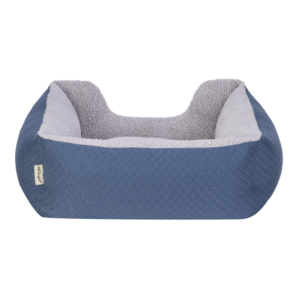 Pet Comfort Echo  Kedi ve Köpek Yatağı Mavi/Gri Peluş S 60x50cm - 3