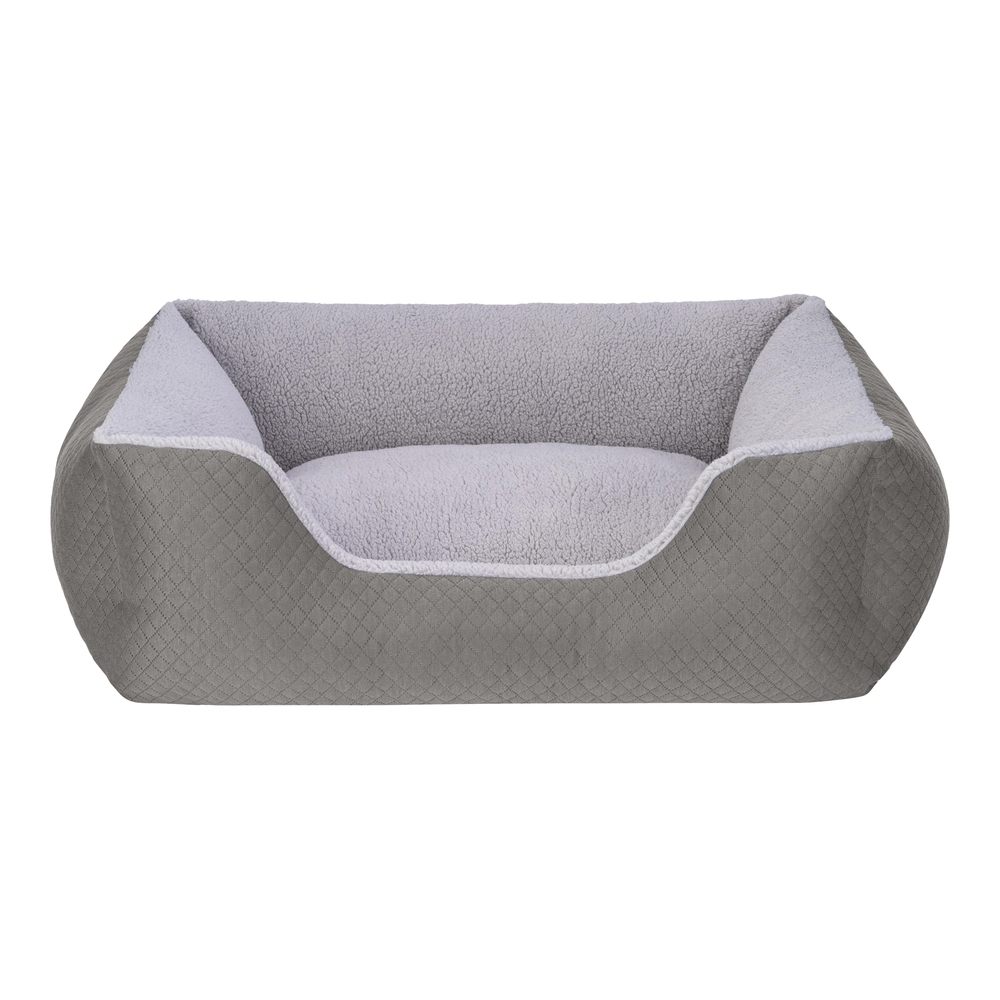 Pet Comfort Echo  Köpek Yatağı Gri/Gri Peluş M 80x65cm - 1