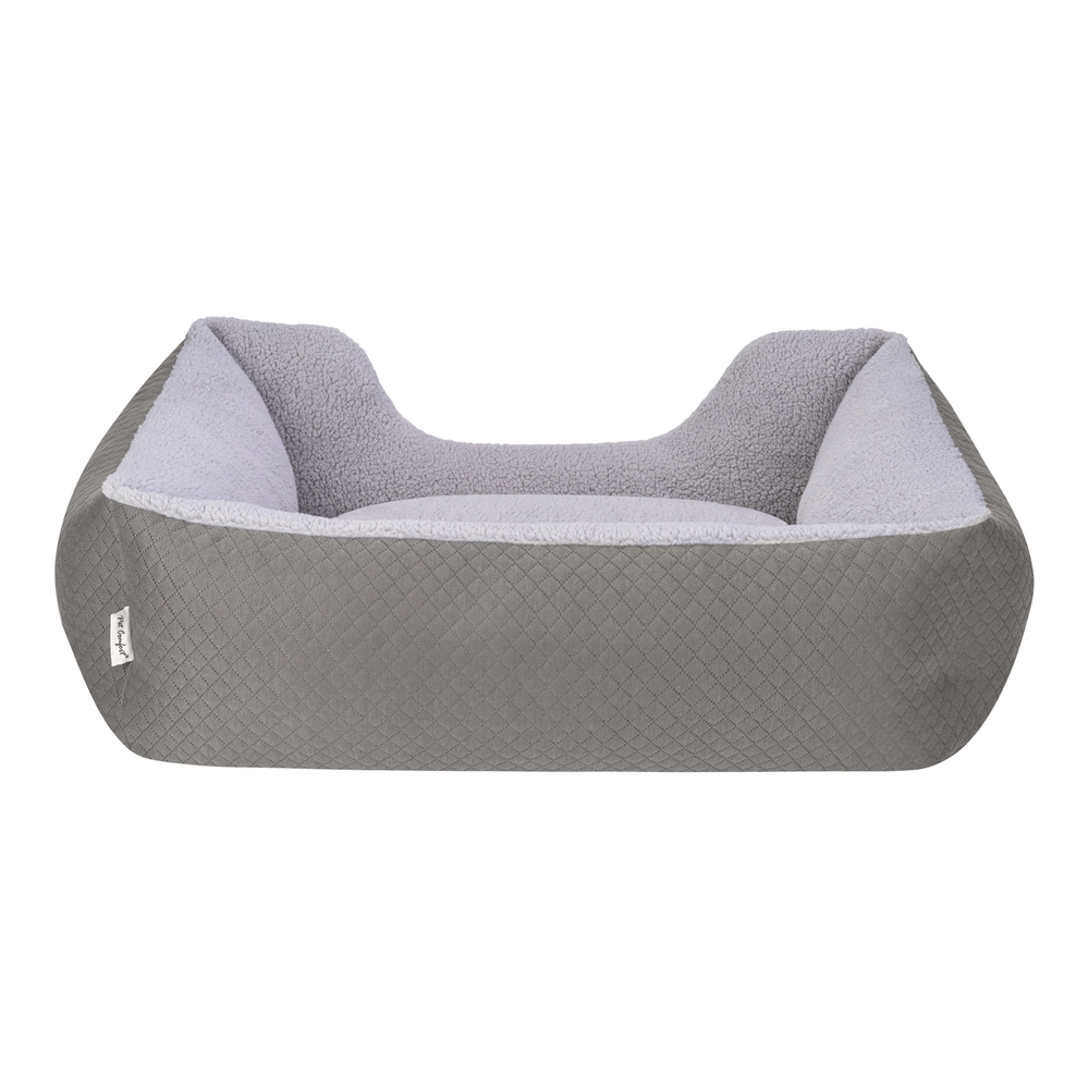 Pet Comfort Echo  Köpek Yatağı Gri/Gri Peluş M 80x65cm - 3
