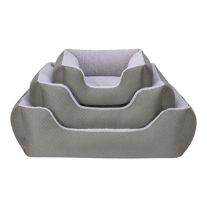 Pet Comfort Echo  Köpek Yatağı Gri/Gri Peluş M 80x65cm - 4