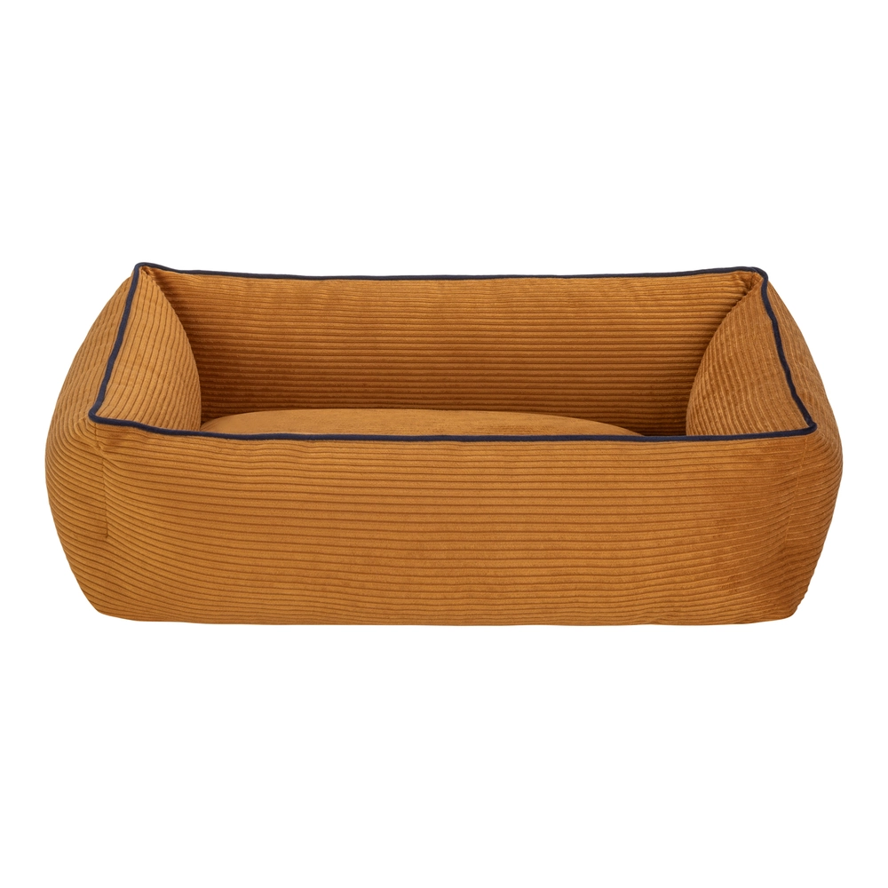 Pet Comfort Golf  Kedi ve Köpek Yatağı Hardal w Parliament Mavi Biye XS 55x45cm - 1