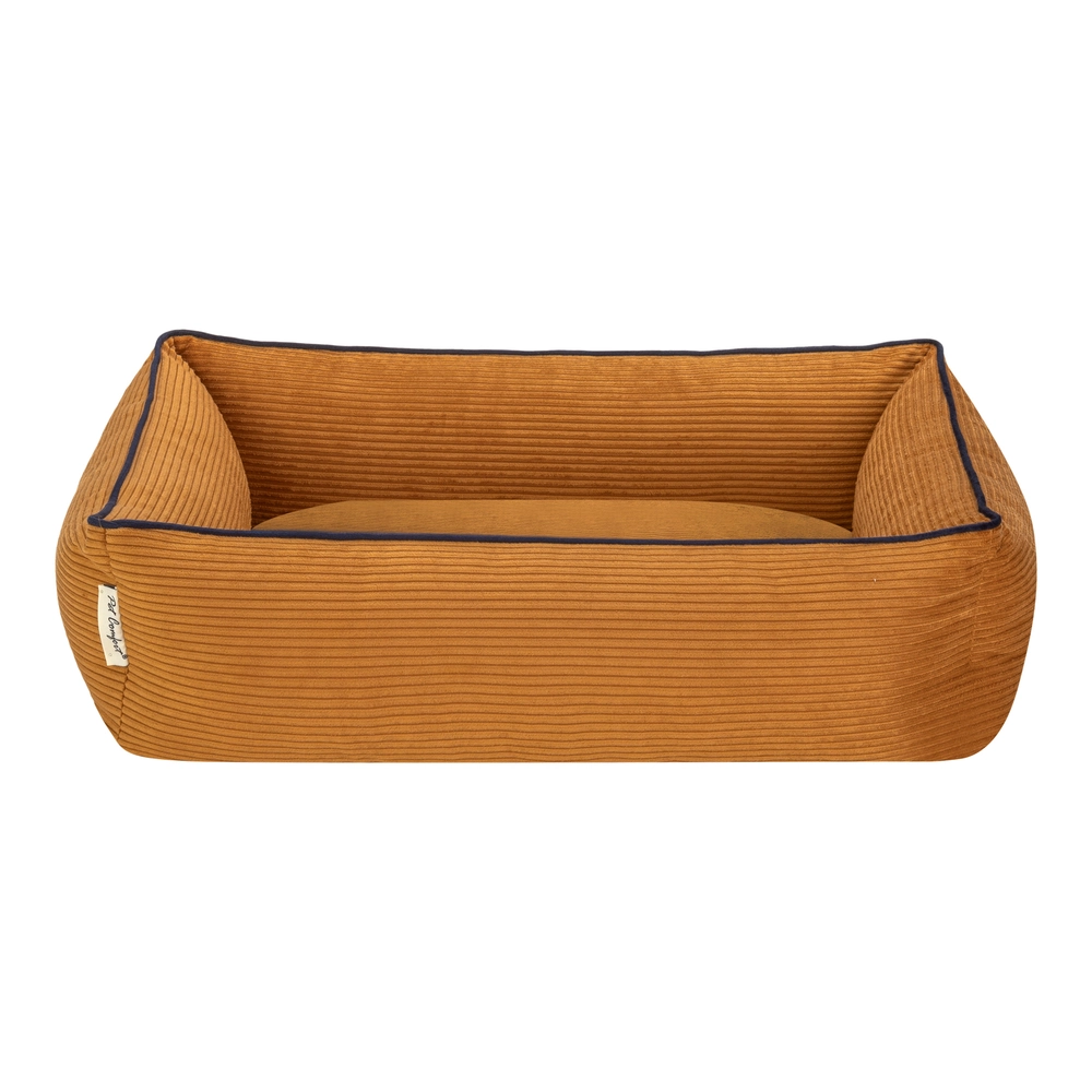 Pet Comfort Golf  Kedi ve Köpek Yatağı Hardal w Parliament Mavi Biye XS 55x45cm - 3