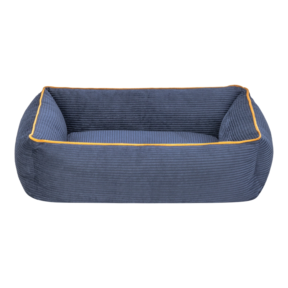 Pet Comfort Golf  Kedi ve Köpek Yatağı Parliament Mavi w Hardal Biye XS 55x45cm - 1