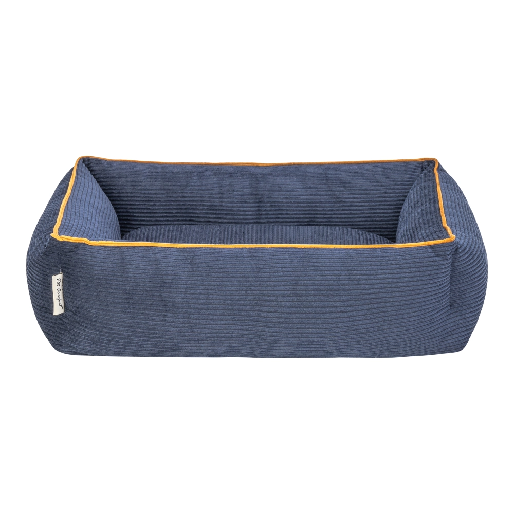 Pet Comfort Golf  Kedi ve Köpek Yatağı Parliament Mavi w Hardal Biye XS 55x45cm - 3