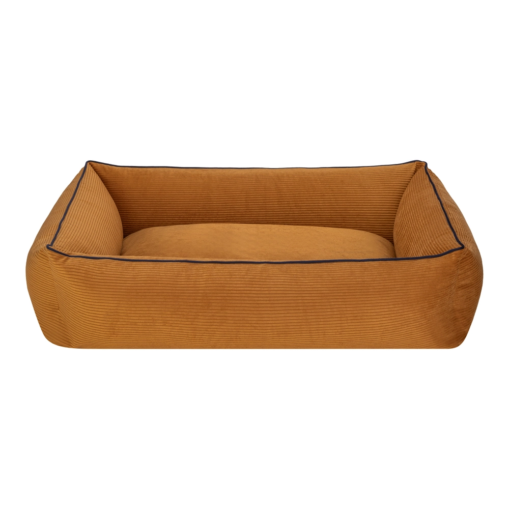 Pet Comfort Golf  Köpek Yatağı Hardal w Parliament Mavi Biye M 90x70cm - 1