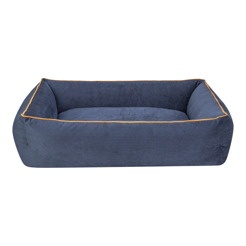Pet Comfort Golf  Köpek Yatağı Parliament Mavi w Hardal Biye M 90x70cm - 1