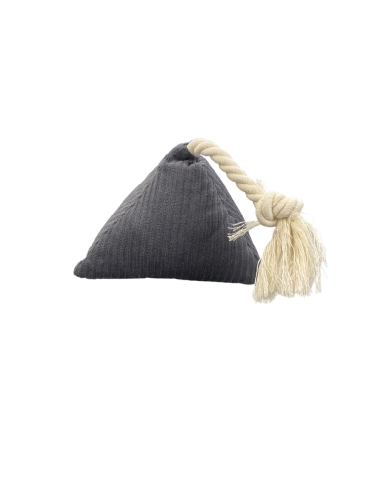 Pet Comfort İpli Prizma Köpek Oyuncağı Gri 12x25cm - 1