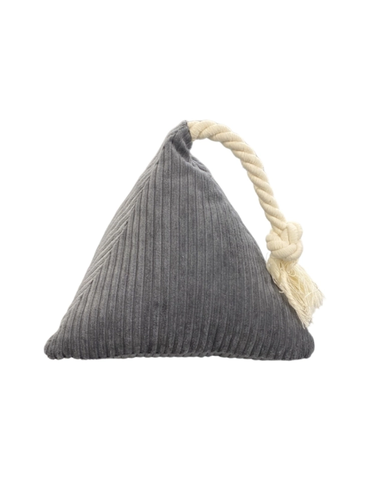 Pet Comfort İpli Prizma Köpek Oyuncağı Gri 17x30cm - 1