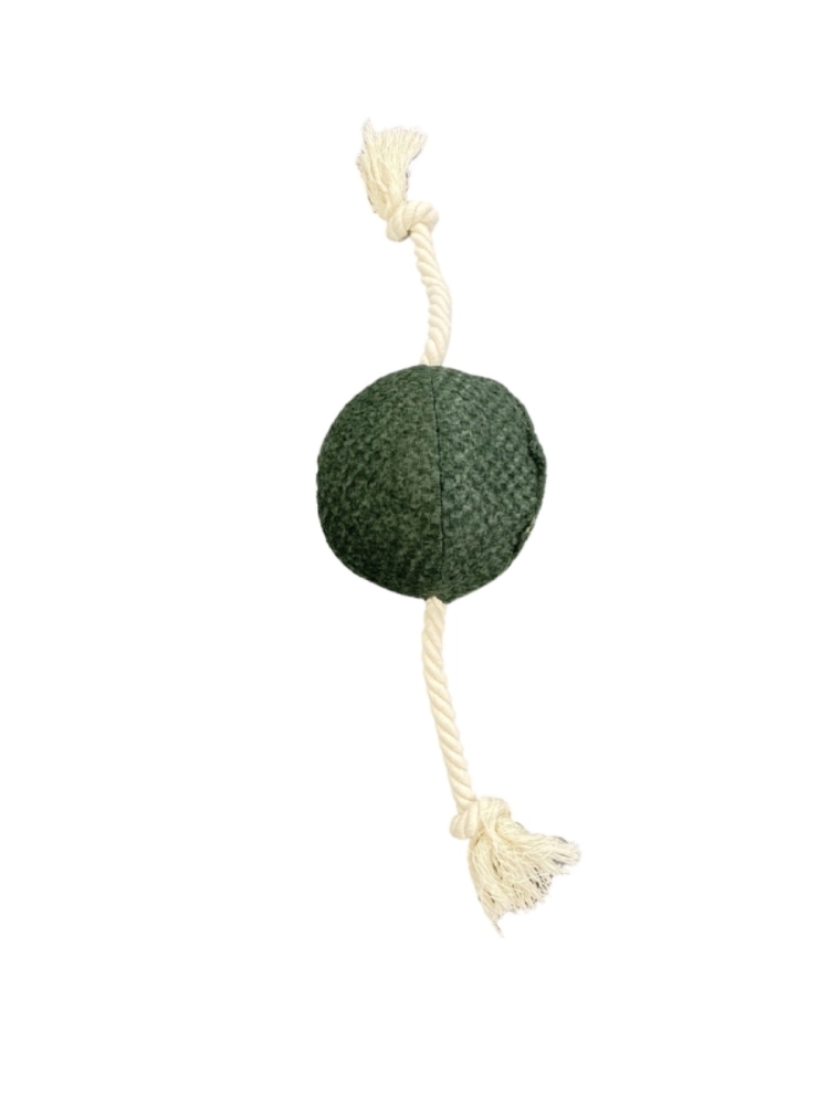 Pet Comfort İpli Top Köpek Oyuncağı Ø10cm, Yeşil 40cm - 1