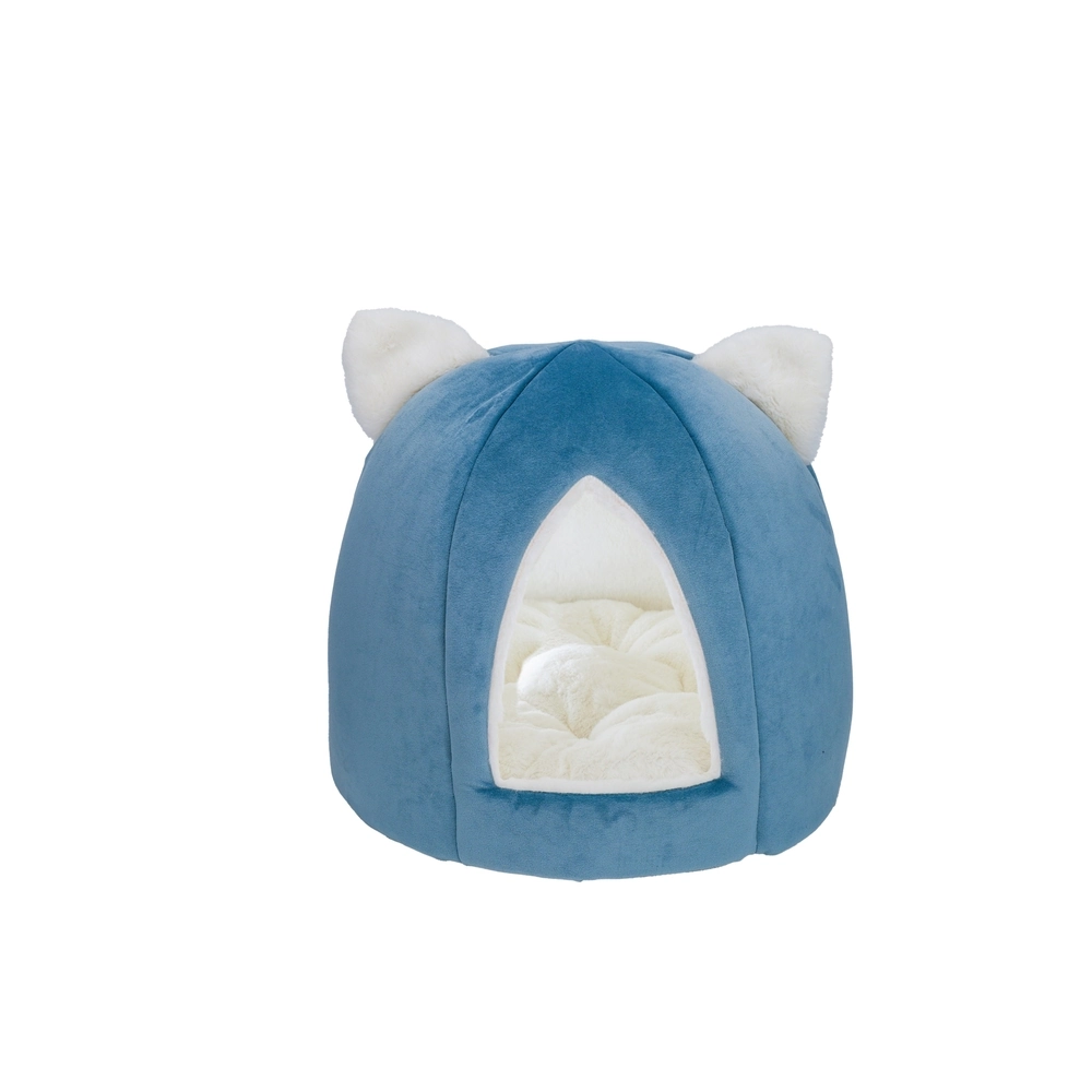 Pet Comfort Pumpkin Kedi Yatağı, Mavi 37x37x33cm - 1