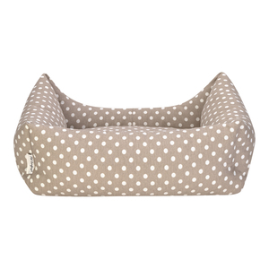 Pet Comfort Uniform Bej Puantiyeli Kedi ve Köpek Yatağı S 60x50cm - 3
