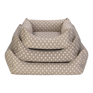 Pet Comfort Uniform Bej Puantiyeli Kedi ve Köpek Yatağı S 60x50cm - 4