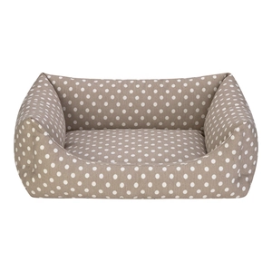 Pet Comfort Uniform Bej Puantiyeli Kedi ve Köpek Yatağı S 60x50cm