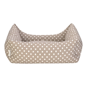 Pet Comfort Uniform Bej Puantiyeli Kedi ve Köpek Yatağı S 60x50cm - 3