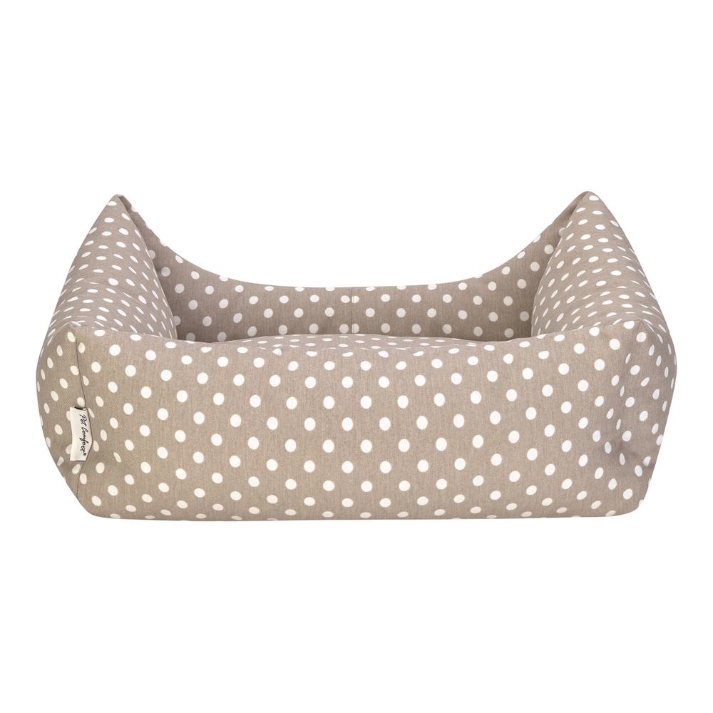 Pet Comfort Uniform Bej Puantiyeli Kedi ve Köpek Yatağı S 60x50cm - 3