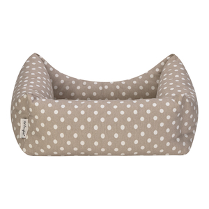 Pet Comfort Uniform Bej Puantiyeli Kedi ve Köpek Yatağı XS 50x40cm - 3